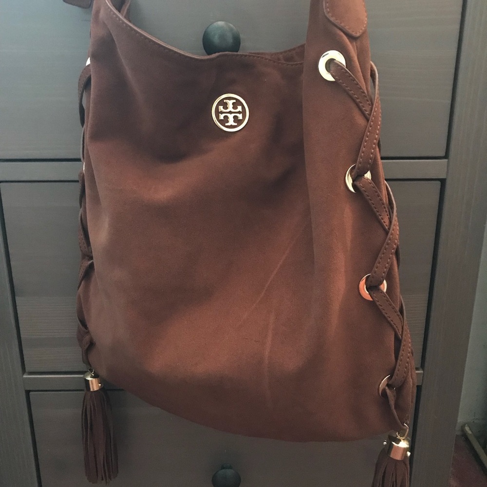 Tory Burch suede leather bag n BCBG Bag
